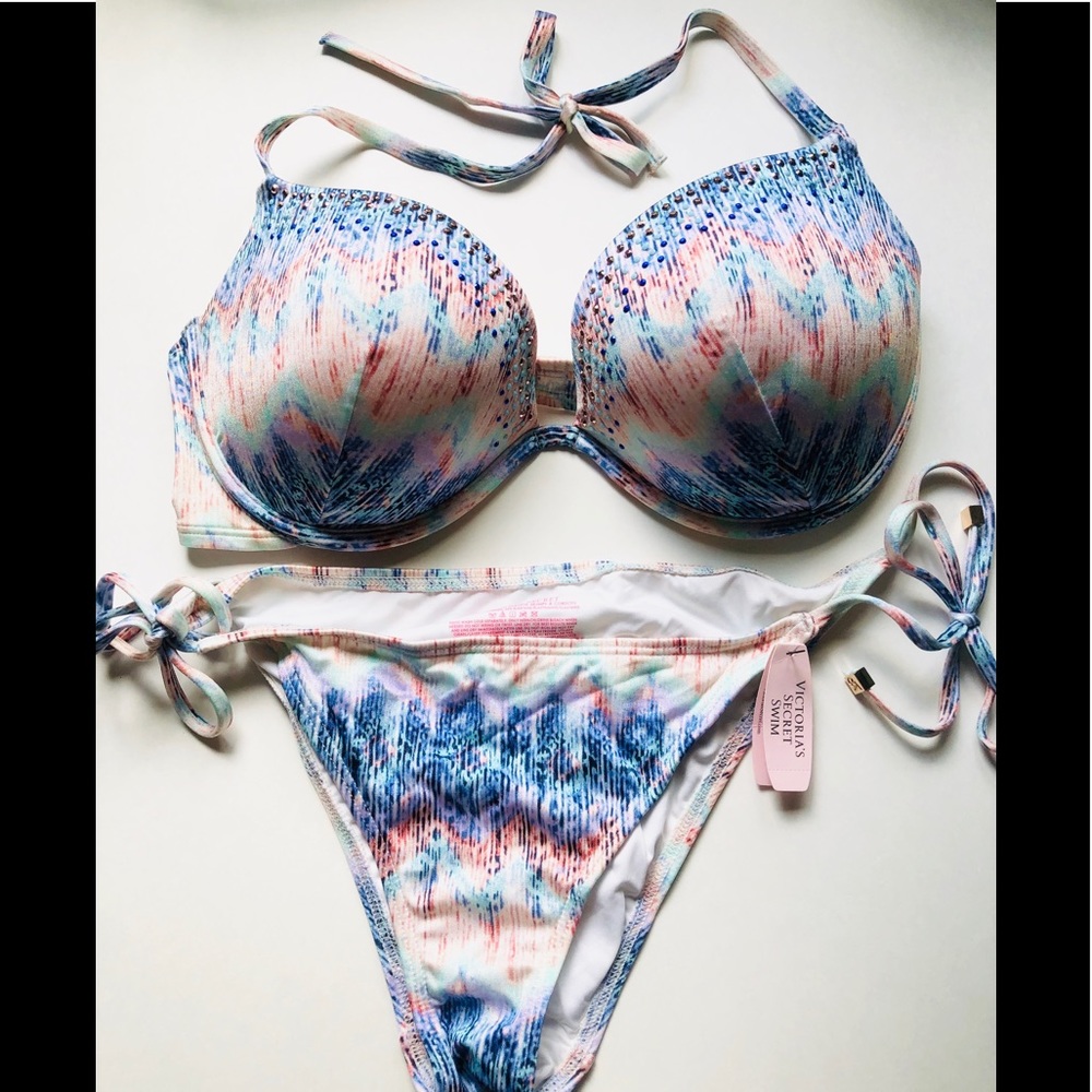 Victoria’s Secret Swim Skimpy String crystal embellished NWT